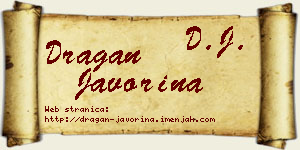 Dragan Javorina vizit kartica